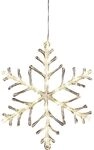 Konstsmide LED Acryl Schneeflocke, 24 warm wei&szlig;e Dioden, 24V Au&szlig;entrafo,