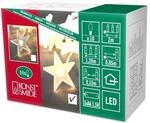 Konstsmide LED Dekolichterkette, gefrostete Sterne, 10 warm wei&szlig;e Dioden,