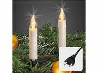 hellum LED Lichterkette Weihnachtsbaum, Kerzen Lichterkette innen mit Clip, 20