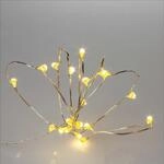 Hellum LED Tauperlenlichterkette, 20 LEDs, Lichterkette warmwei&szlig;, beleuchtete L&auml;nge