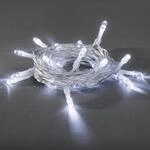 Konstsmide LED Lichterkette, 20 kalt wei&szlig;e Dioden, batteriebetrieben, Innen, 2 x AA