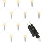 Nipach GmbH 128 LED Lichternetz 3x3 m warm wei&szlig; Trafo Timer Netzvorhang