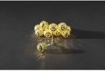 Konstsmide LED Dekolichterkette, kleine goldfarbene Metallb&auml;lle, 10 warm wei&szlig;e