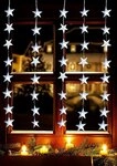 LED Lichtervorhang 40er Sterne warmwei&szlig; 1x1,2m innen / au&szlig;en 06044