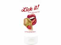 You2Toys Lick it! Erotic Massage-Gel "Strawberry" - verführerisches Gleitgel für