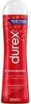 Durex Gleitgel Strawberry &ndash; Wasserbasiertes Erdbeer-Gleitmittel f&uuml;r angenehme