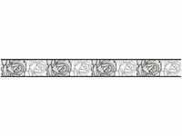 A.S. Création selbstklebende Bordüre Stick ups 5,00 m x 0,05 m grau schwarz weiß