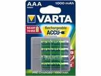 VARTA Rechargeable Ready2Use vorgeladener Micro Ni-Mh Akku (AAA, 1000mAh, 4-er...