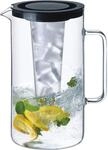 BOHEMIA CRISTAL Krug mit Eiseinsatz, Kunstoffdeckel, schwarz, 2,00 Liter
