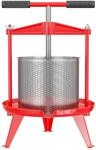 Wiltec Spindelpresse 14 L Obstpresse aus Edelstahl 66x58x47cm, einfach zu reinigen