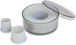 DeBuyer Dose Von 9 Ausstechern, Kunststoff, Grau, 11.9 cm, 12.4 x 11.8 x 5.8 cm