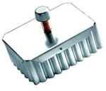 IBILI Ausstechform rechteckig/gewellt 6x4,5 cm aus Edelstahl, Silber, 6 x 4.5 x 6 cm