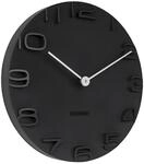 Karlsson Wanduhr On The Edge - Schwarz/Chrom - &Oslash;42cm | Rund - skandinavisch -