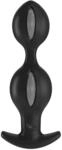 Fun Factory B Balls Duo - Analplugs, Analdildo mit rotierenden Kugeln, Schwarz/Grau