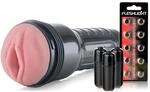Fleshlight Vibro Pink Lady Touch - SuperSkin Masturbator mit 3 Vibrations-Bullets,