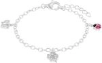 Prinzessin Lillifee Kinder-Armband Marienk&auml;fer und Schmetterling 925 Silber