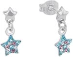 Prinzessin Lillifee Kinder-Ohrh&auml;nger Stern 925 Silber rhodiniert Kristall mehrfarbig