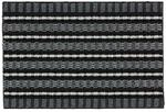 Astra Wetterfeste Fu&szlig;matte Au&szlig;en - Schwarz/Silber 40 x 60 cm - Robuste T&uuml;rmatte