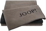 Joop! Plaid Decke Uni Doubleface Taupe-Anthrazit Baumwolle/Dralon, Ma&szlig;e: 200cm x