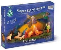 Krippen Set mit Diorama 11-teilig, Ostheimer 60205