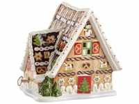 Villeroy und Boch Christmas Toys Spieluhr "Lebkuchenhaus", Porzellan, Weiß/Beige