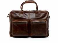 SID & VAIN Laptoptasche Brighton aus Premium Leder I Business-Tasche XL groß...
