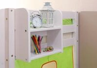 TiCAA Einh&auml;ngeregal f&uuml;r Hochbett und Etagenbett, Bettregal aus Kiefer Massivholz,
