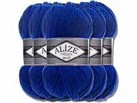 Alize 5 x 100g Superlana Maxi Türkische Premium Wolle Baumwolle und Acryl Uni