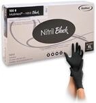 Maimed Nitrilhandschuhe Schwarz XL &ndash; 100 St&uuml;ck &ndash; puderfrei, rei&szlig;fest &