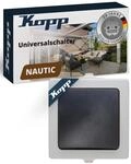 Kopp NAUTIC Universalschalter in Grau - 1-fach Lichtschalter-Aufputz mit 10AX
