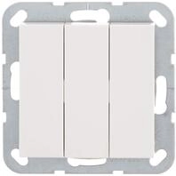 Gira 283003 Wippschalter ein/aus 3-fach System 55, reinwei&szlig;