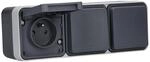 Berker 3fach-Steckdose LGR 6768833515 m. Klappdeckel W.1 Steckdose 4011334390893