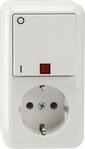 Merten MEG3499-8719 | Schuko Steckdose/ Aus-Kontrollschalter Kombination...