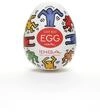 TENGA x Keith Haring EGG Dance Einweg-Masturbationshilfe f&uuml;r M&auml;nner, Silber