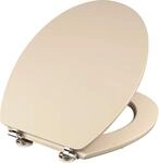 Cornat WC-Sitz "Telo" - Schlichter Look in beige - Hochwertiger Holzkern -