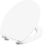 Cornat WC-Sitz "Telo" - Klassisch wei&szlig;er Look - Hochwertiger Holzkern - Komfortables