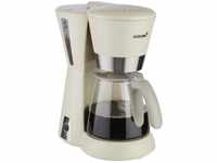 Korona 10205 Kaffeemaschine Sandgrau/Creme | Filterkaffeemaschine mit Glaskanne 