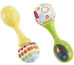 Fisher-Price Rumba-Rasseln - Set aus 2 Rasseln mit bunten Perlen und weichen Griffen,