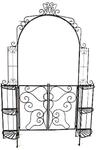 Garden Pleasure Metall Rosenbogen Tor Rankhilfe Pforte Antik Optik schwarz