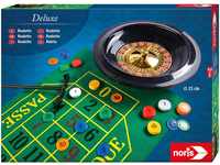 noris 606102025 Deluxe Set Roulette – mit 2 Stahlkugeln, 60 Jetons und weiterem