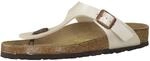 Birkenstock Classic Gizeh Birko-Flor 943871, Zehentrenner, Wei&szlig; (Graceful Pearl