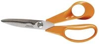 Fiskars Universalschere mit gezahnter Klinge, L&auml;nge: 18 cm, Rostfreie