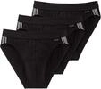 Schiesser Herren Slip 3 er Pack 035110, Gr. 4 (S), Schwarz (000-schwarz)