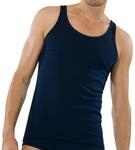 Schiesser Herren Fijn RIPP 5120 Unterhemd, Navyblau (815), M EU