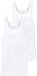 Schiesser Herren 2 PACK Unterhemd ohne Arm - Essential Doppelripp