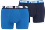 PUMA Herren Basic Boxer 2P Unterw&auml;sche, Blau (True Blue), S, 521015001, 0-14
