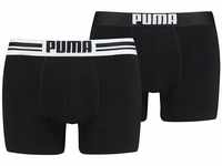 PUMA Herren Placed Logo Boxer Boxershort Unterhose 8er Pack Black 200 - S