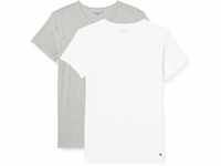 Tommy Hilfiger Herren T-Shirt Kurzarm V-Ausschnitt, Mehrfarbig (Black/Grey