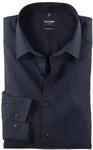 OLYMP Herren Businesshemd Langarm Luxor,Einfarbig,modern fit,New Kent,Indigo 96,47