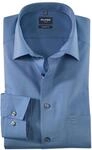 Herren Hemd Modern Fit Langarm,65 Mittelblau,37